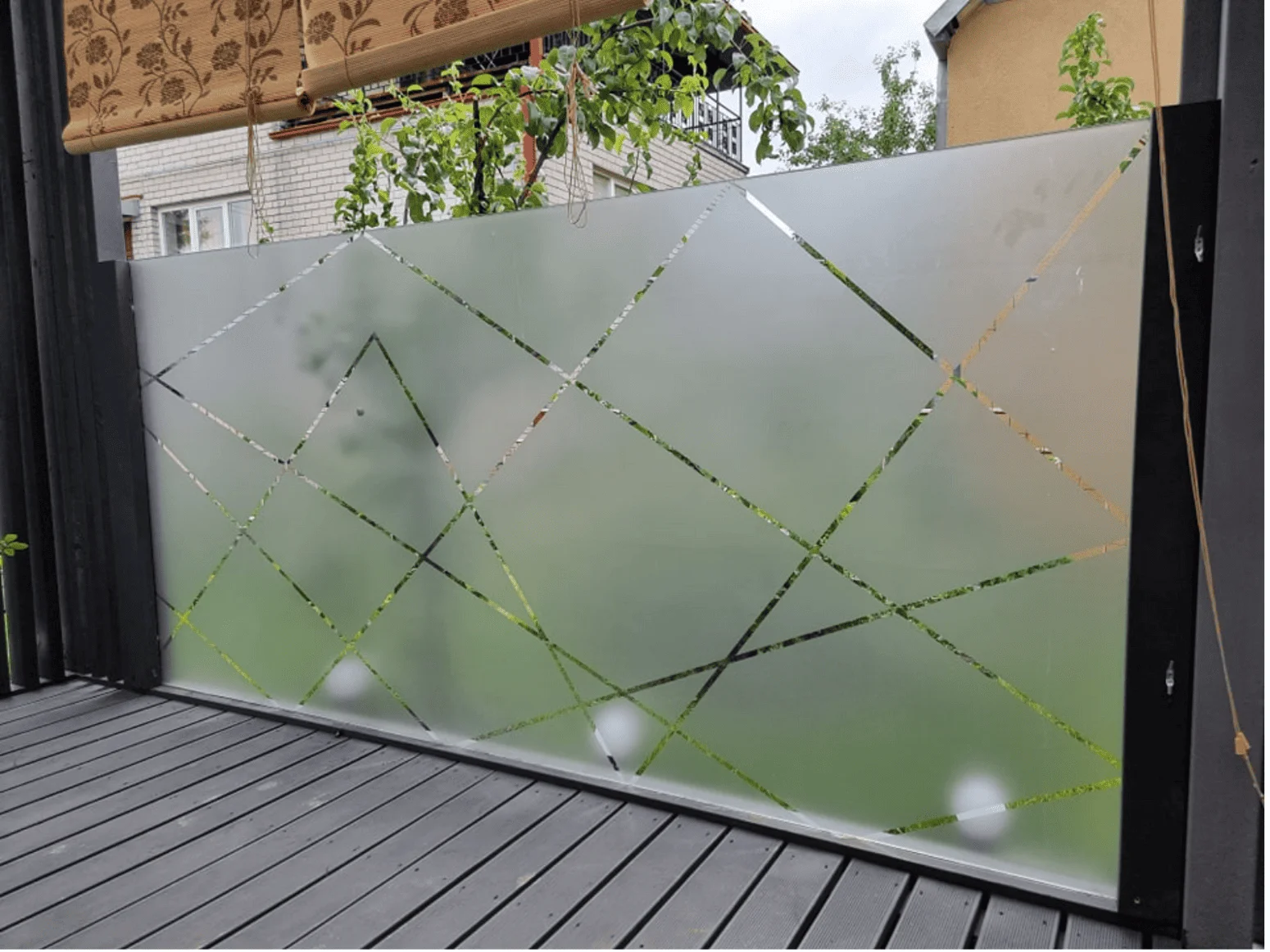 Matine plevele terasa ir dizainas, plėvelės langams